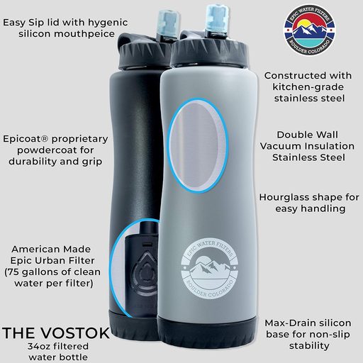 Epic Vostok Insulated Stainless Bottle Filter