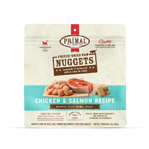 Primal Freeze-Dried Raw Nuggets Chicken & Salmon Recipe