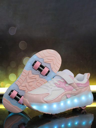 Shein Girls' LED Roller Sneakers