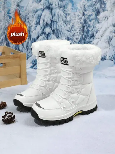 Shein Kids' Thick Padded Snow Boots