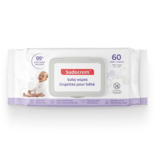 Sudocrem Baby Wipes Fragrance Free