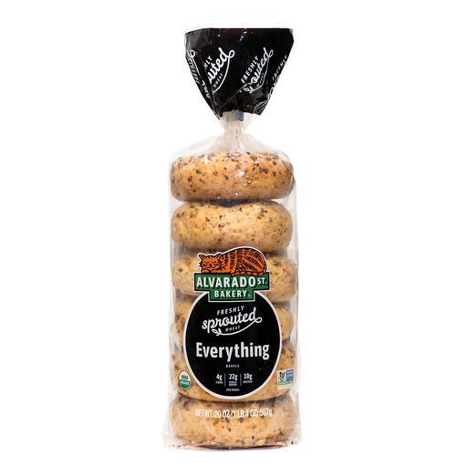 Alvarado Street Bakery Organic Freshly Sprouted Everything Wheat Bagels