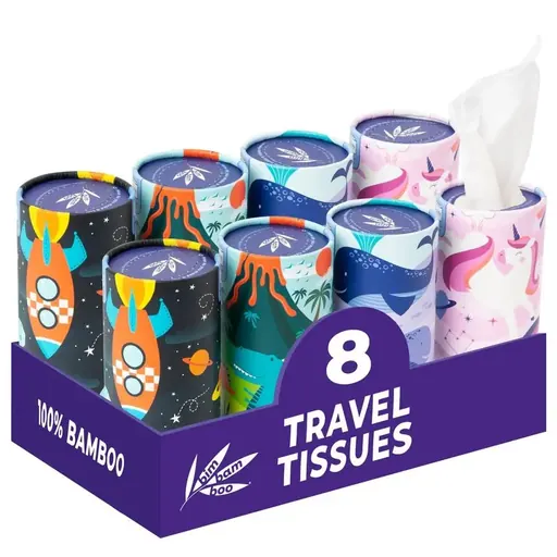 Bim Bam Boo 3-Ply Bamboo Ultra Soft Facial Tissue Travel Size 60ct