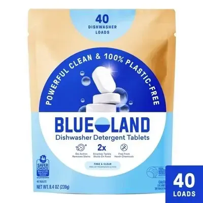 Blue Land Dishwasher Detergent Tablets Free & Clear