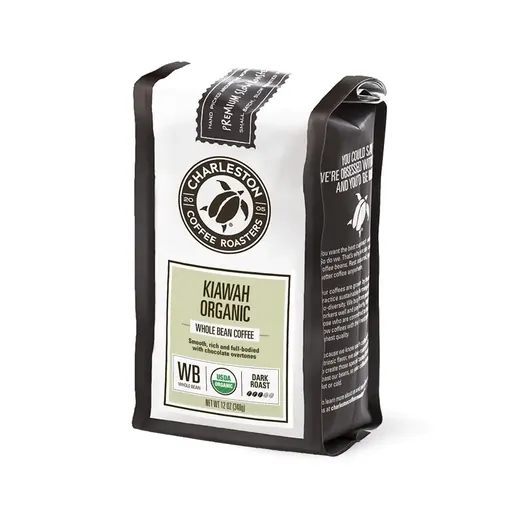 Charleston Coffee Roasters Kiawah Organic Ground Coffee Dark Roast