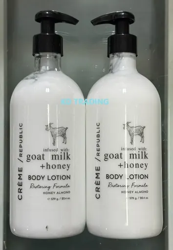 Crème de la République Goat Milk + Honey Body Lotion Honey Almond