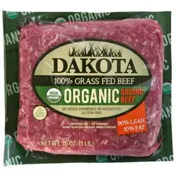 Dakota 100% Grass Fed Beef Organic Ground Beef 90% Lean 10% Fat