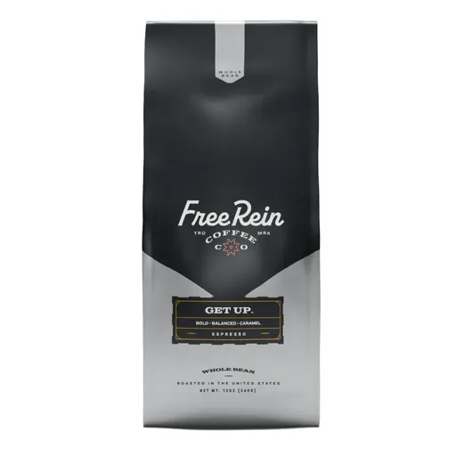 Free Rein Get Up Ground Bean Coffee Bold Balanced Caramel Espresso