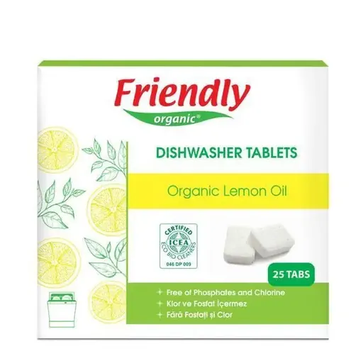 Friendly Organic Dishwasher Tablets Organic Lemon Oil