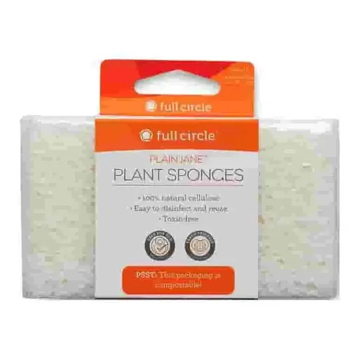 Full Circle Plain Jane Natural Cellulose Kitchen Sponges Compostable Plastic Free Set of 3