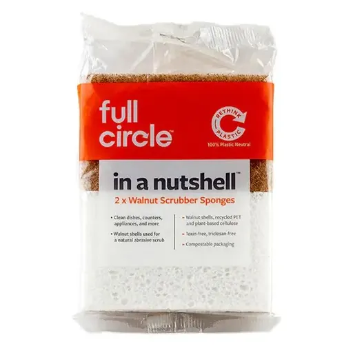 Full Circle In A Nutshell Walnut Scrubber Sponges
