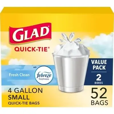 Glad Small Trash Bags 4 Gallon