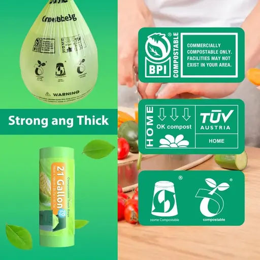 GreFusion Compostable Trash Bags 21 Gallon