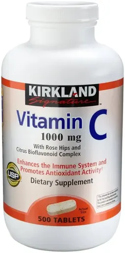 Kirkland Signature C 1000 mg with Rose Hips and Citrus Bioflavonoid Complex tablets