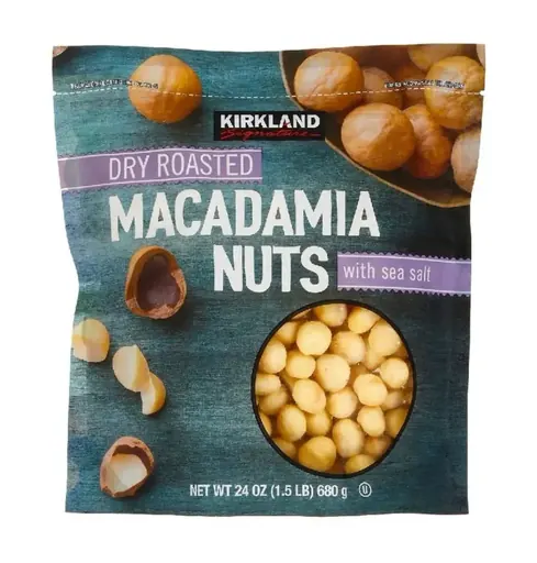 Kirkland Signature Dry Roasted Macadamia Nuts with Sea Salt