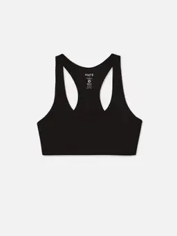 MATE The Label Organic Stretch Sports Bra Jet Black