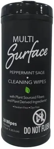 Multi Surface Peppermint Sage Cleaning Wipes