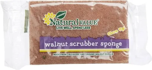 Natural Value Scrub Sponge Walnut Shell
