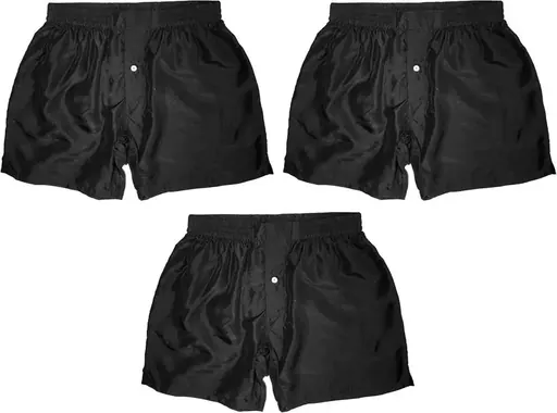 Quince Men's 100% Washable Silk Boxer Black