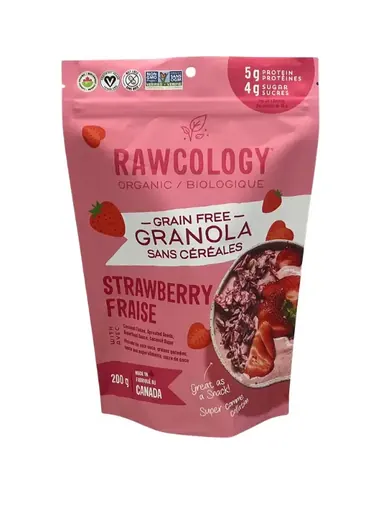 Rawcology Organic Grain Free Granola Strawberry With Beet Root