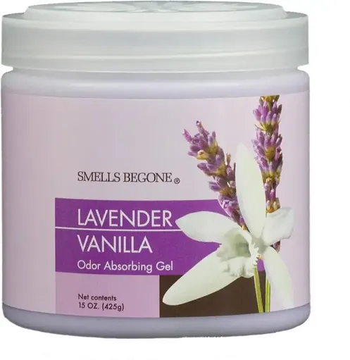 SMELLS BEGONE 15oz Odor Absorber Gel Air Freshener Lavender Vanilla