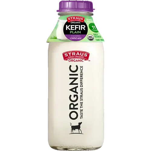 STRAUS FAMILY CREAMERY ORGANIC KEFIR PLAIN CULTURED LOWFAT MILK