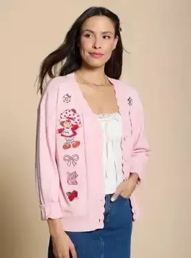 Salter House Pointelle Cardigan Pink