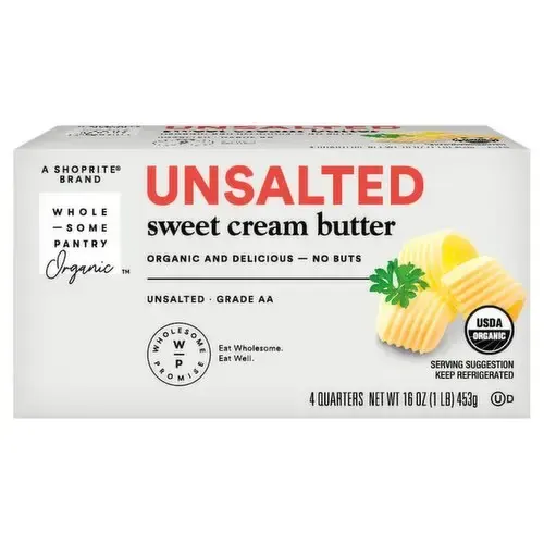 ShopRite Wholesome Pantry Organic Unsalted Sweet Cream Butter