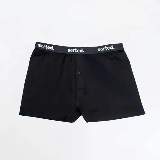 Sorted Organic Cotton Boxers Black