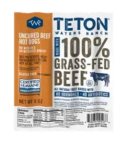 Teton Waters Ranch 100% Grass Fed Beef Hot Dogs