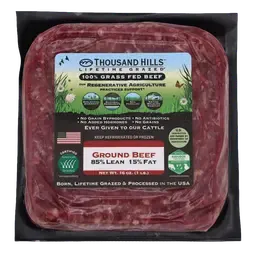 Thousand Hills Lifetime Grazed 100% Grass Fed Ground Beef