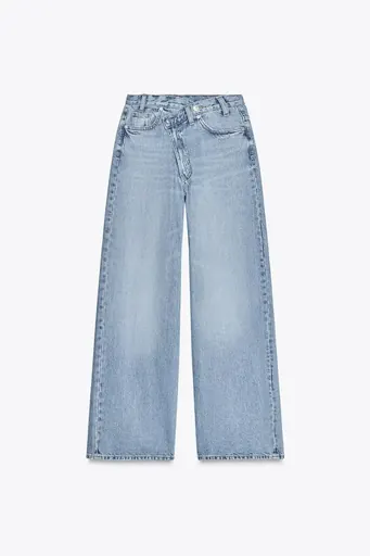 ZARA High-Rise Button-Fly Jeans