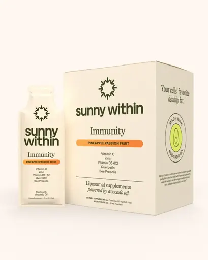 sunny within Immunity Liposomal supplements Pineapple Passion Fruit