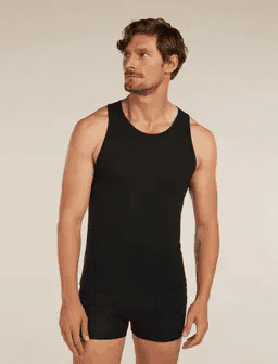 Icebreaker Men's Merino 150 Anatomica Tank Black
