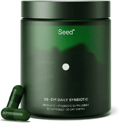 Seed DS-01 Daily Synbiotic Capsules Bottle