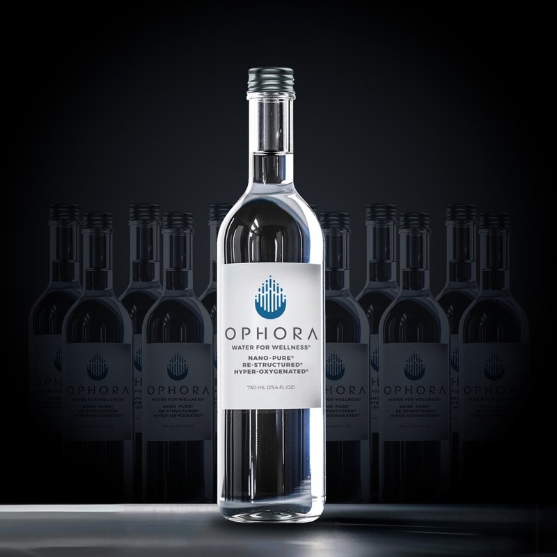 Ophora Water for Wellness Nano-Pure Hyper-Oxygenated Drinking Water Glass Bottle